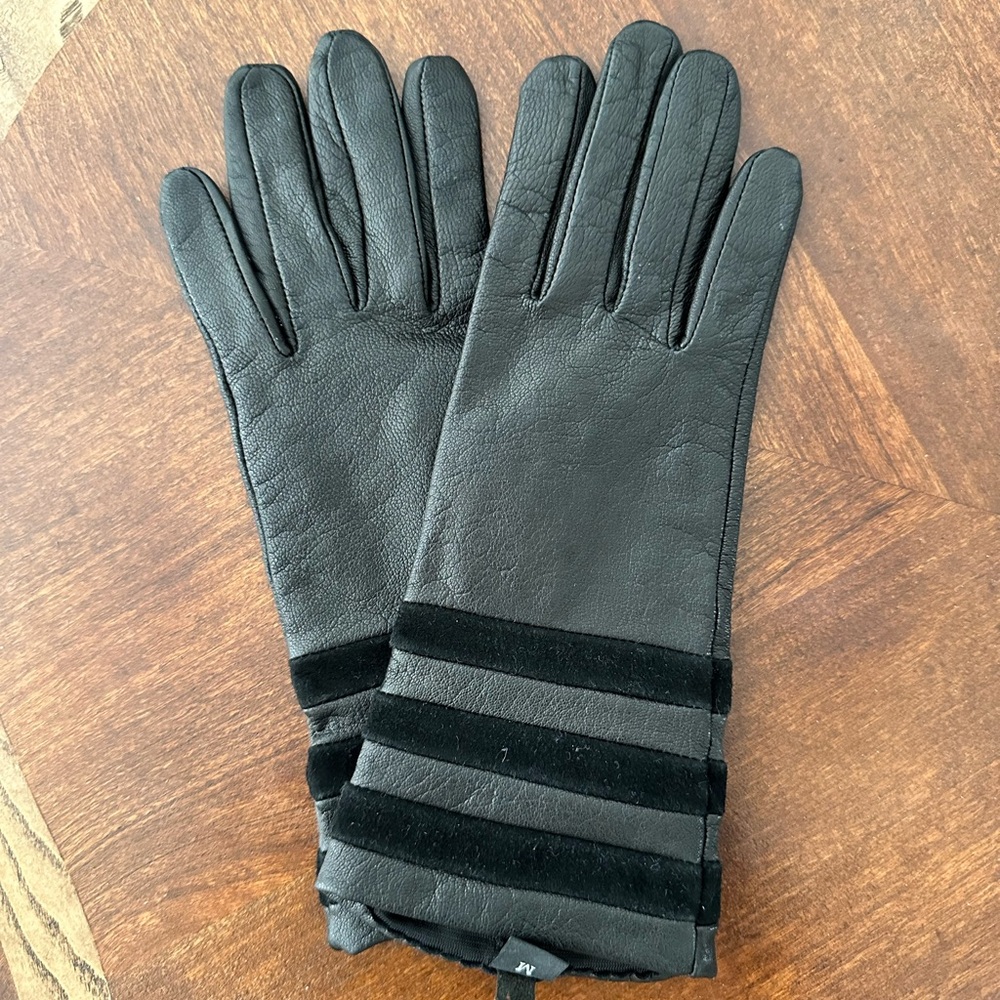 Genuine Leather Black Gloves